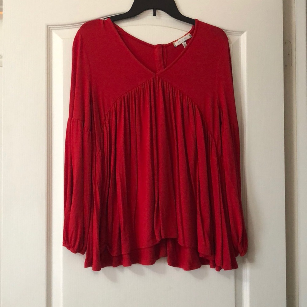 WORN ONCE red anthropologie top